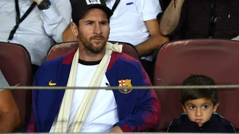 Foto de Messi junto a su hijo.
