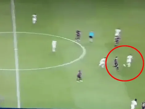 Busquets bailó a Lautaro Martínez, quien después le dio una patada