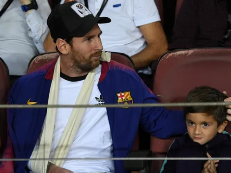 Hermoso: la reacción de Messi con su hijo en el gol de Barcelona
