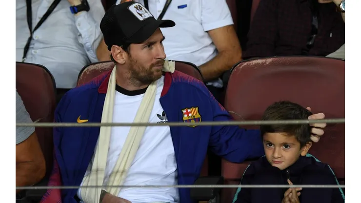 Foto de Lionel Messi junto a su hijo.