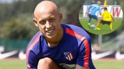 Lo amamos: el Benjamin Button del Atlético Madrid metió el caño de la semana
