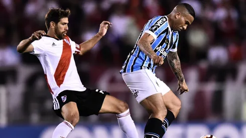 Foto de Gremio y River en la Copa Libertadores.
