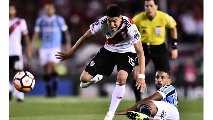 Foto del partido entre River y Gremio por la Copa Libertadores.