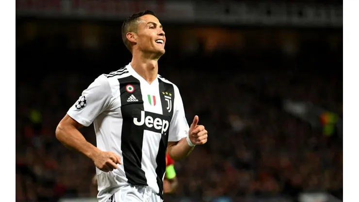 FELIZ. Cristiano Ronaldo en Old Trafford en Manchester United-Juventus (Foto: Getty).