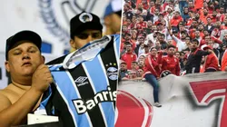 Hinchas de River se cruzaron con los de Gremio.