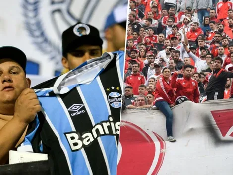 Hinchas de River y Gremio se cruzaron en la ruta y pasó lo que tenía que pasar