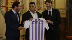 Ronaldo asumiendo en Valladolid.