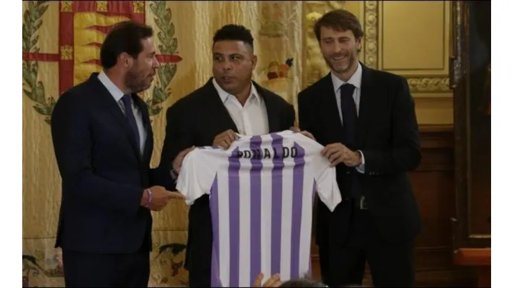 Ronaldo asumiendo en Valladolid.