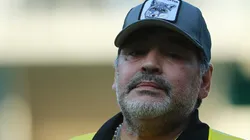 A Maradona se lo vió muy enojado en la conferencia de prensa.