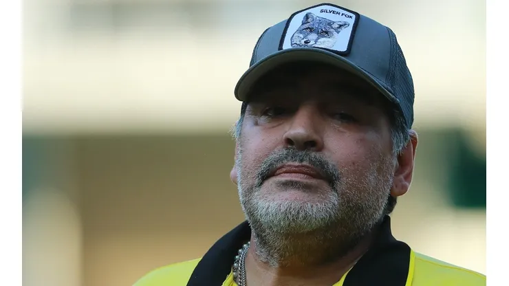 A Maradona se lo vió muy enojado en la conferencia de prensa.
