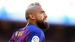 Arturo Vidal con la camiseta de Barcelona.