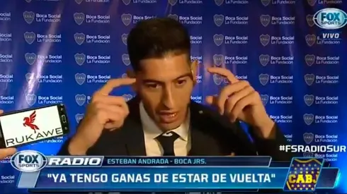 Andrada contando que pensó en usar máscara.