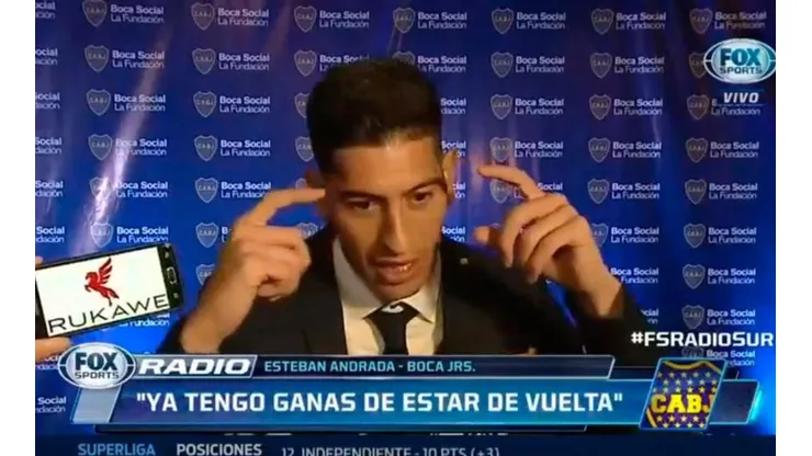 Andrada contando que pensó en usar máscara.