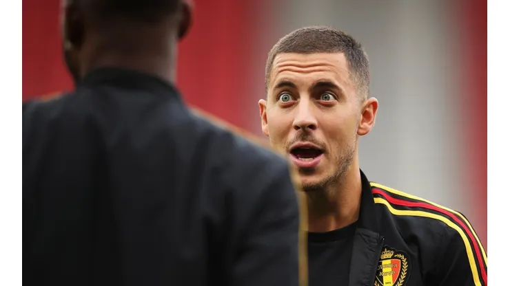 ¿EN SERIO 18 MILLONES? Eden Hazard durante una de las últimas Fecha FIFA con Bélgica (Foto: Getty).