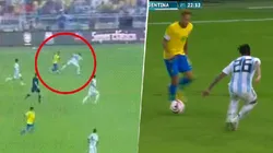 Neymar no pudo ante Saravia.