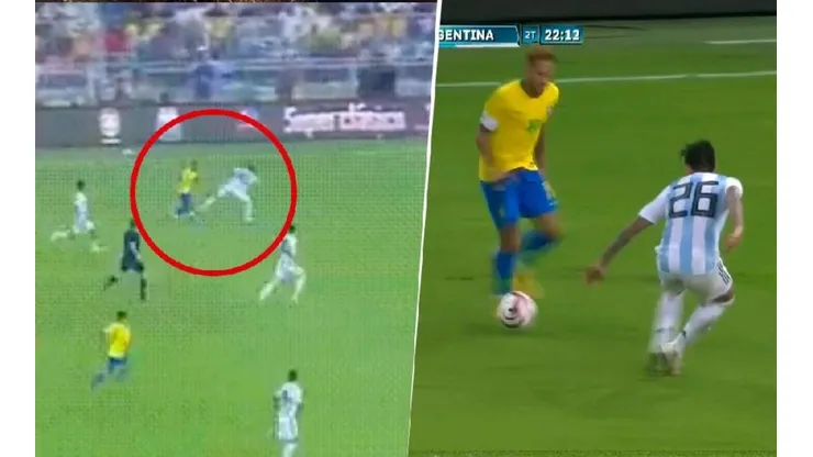 Neymar no pudo ante Saravia.