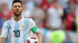 Leo, en su último partido con la Selección argentina.