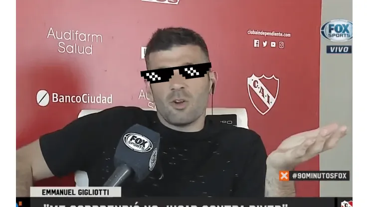 Foto de Emmanuel Gigliotti, jugador de Independiente.