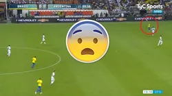 Cierren todo: pase largo y Neymar controló con la espalda ante Argentina