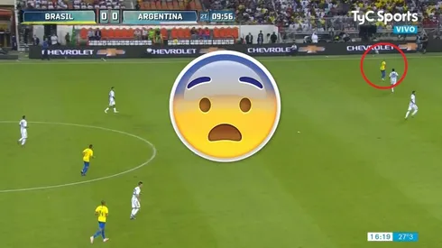 Cierren todo: pase largo y Neymar controló con la espalda ante Argentina