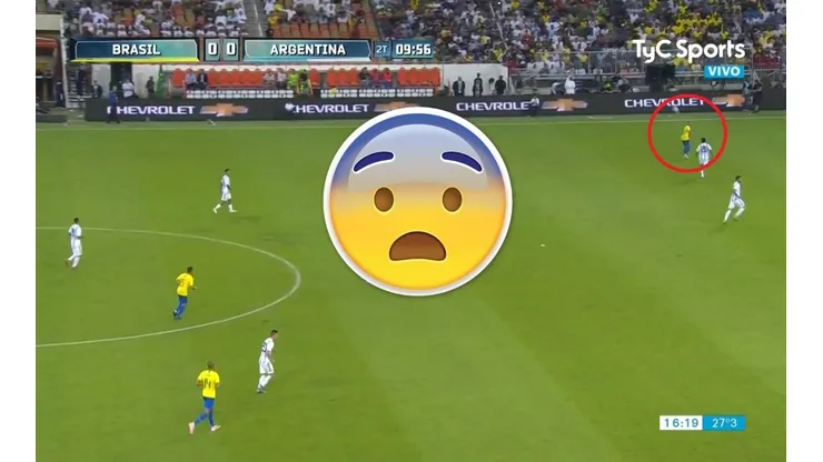 Cierren todo: pase largo y Neymar controló con la espalda ante Argentina