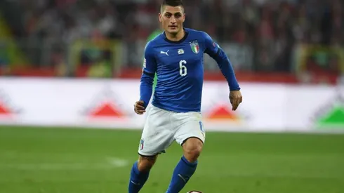 Marco Verratti en el triunfo ante Polonia.