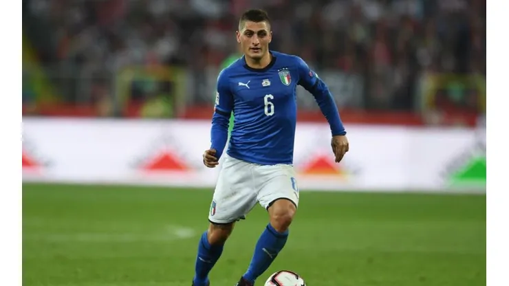 Marco Verratti en el triunfo ante Polonia.