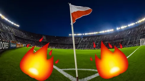 Foto del Monumental prendiéndose fuego.