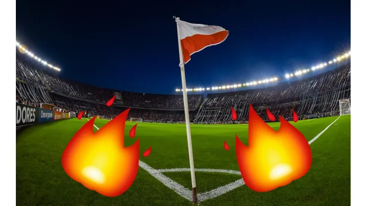 Foto del Monumental prendiéndose fuego.