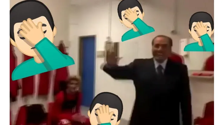 Berlusconi hizo la peor arenga de la historia, su equipo empató y después disparó contra sus jugadores