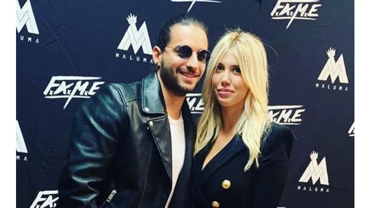Con unas amiguitas, escotada y como loca: los videos de Wanda Nara en el recital de Maluma