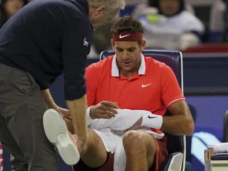 Terrible noticia para el tenis argentino: Del Potro se rompió la rótula derecha