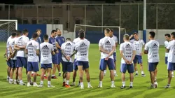 Foto del plantel de la Selección Argentina entrenándose.