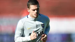 Fernando Gago entrenando en Boca.