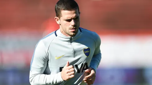 Fernando Gago entrenando en Boca.