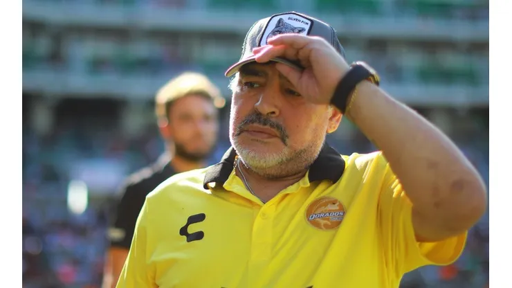 Foto de Diego Maradona, entrenador de Dorados.