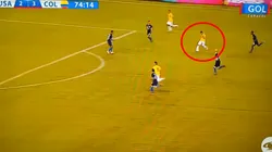 Quintero dobló todo el tobillo y asistió a Falcao, quien no perdonó