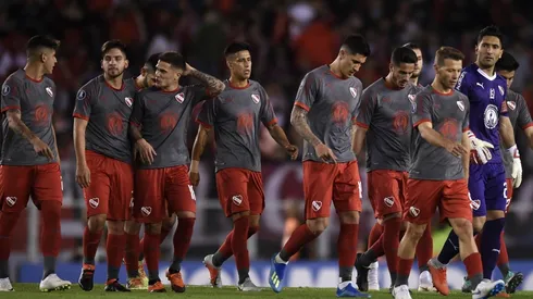 Foto de los jugadores de Independiente en el Monumental.