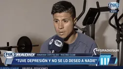Foto captura de Cristaldo en la entrevista de Fox Sports.