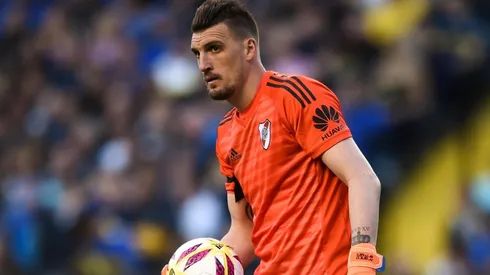 EN LA BOMBONERA. Franco Armani en el Superclásico con River ante Boca (Foto: Getty).