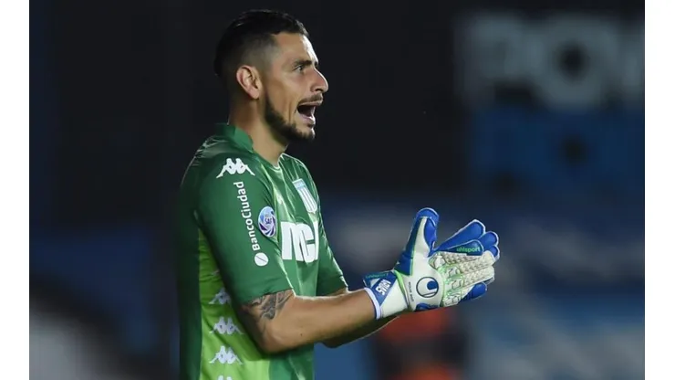 Arias en el partido ante Boca del último domingo.