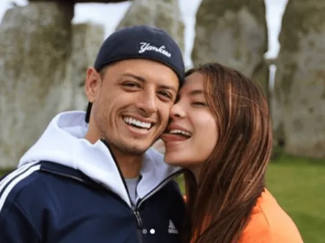 Chicharito y su novia se mostraron muy acaramelados en Inglaterra