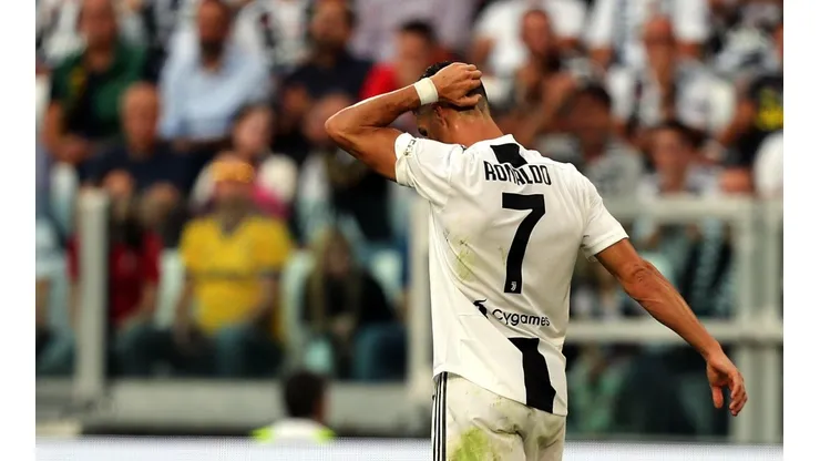 Foto de Cristiano Ronaldo en el duelo ante Napoli.