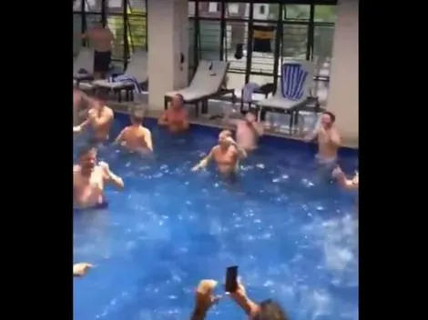 El video viral de los cánticos Xeneizes contra River desde una pileta random de Brasil