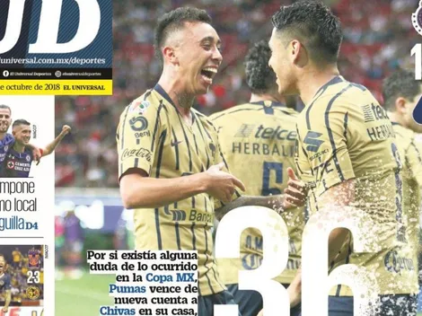 Las portadas del triunfo de Pumas en Guadalajara