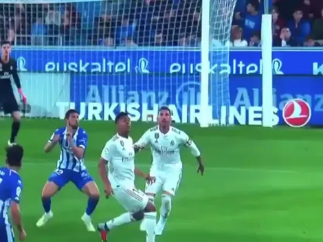 Mirada del Real Madrid: Calleri le metió un cabezazo al codo de Sergio Ramos