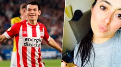 El tierno posteo de Hirving Lozano para su novia tras convertir dos goles con PSV