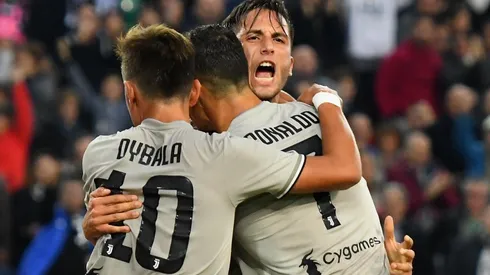 Foto de los jugadores de Juventus celebrando el gol.