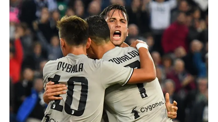 Foto de los jugadores de Juventus celebrando el gol.