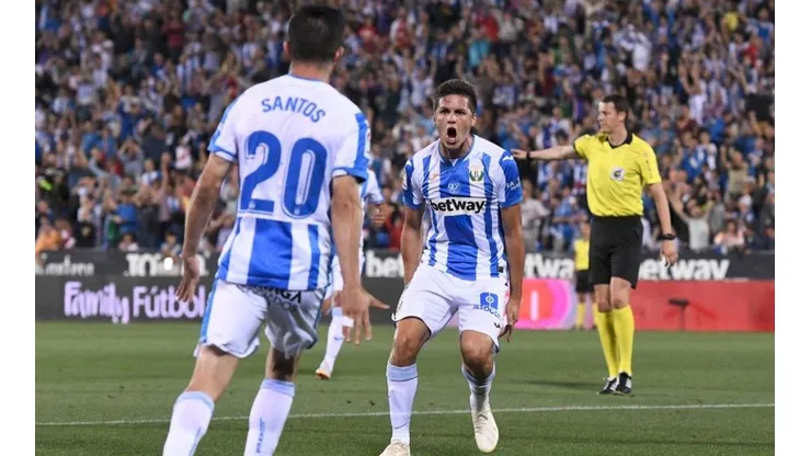 Guido Carrillo celebra el tanto del triunfo.